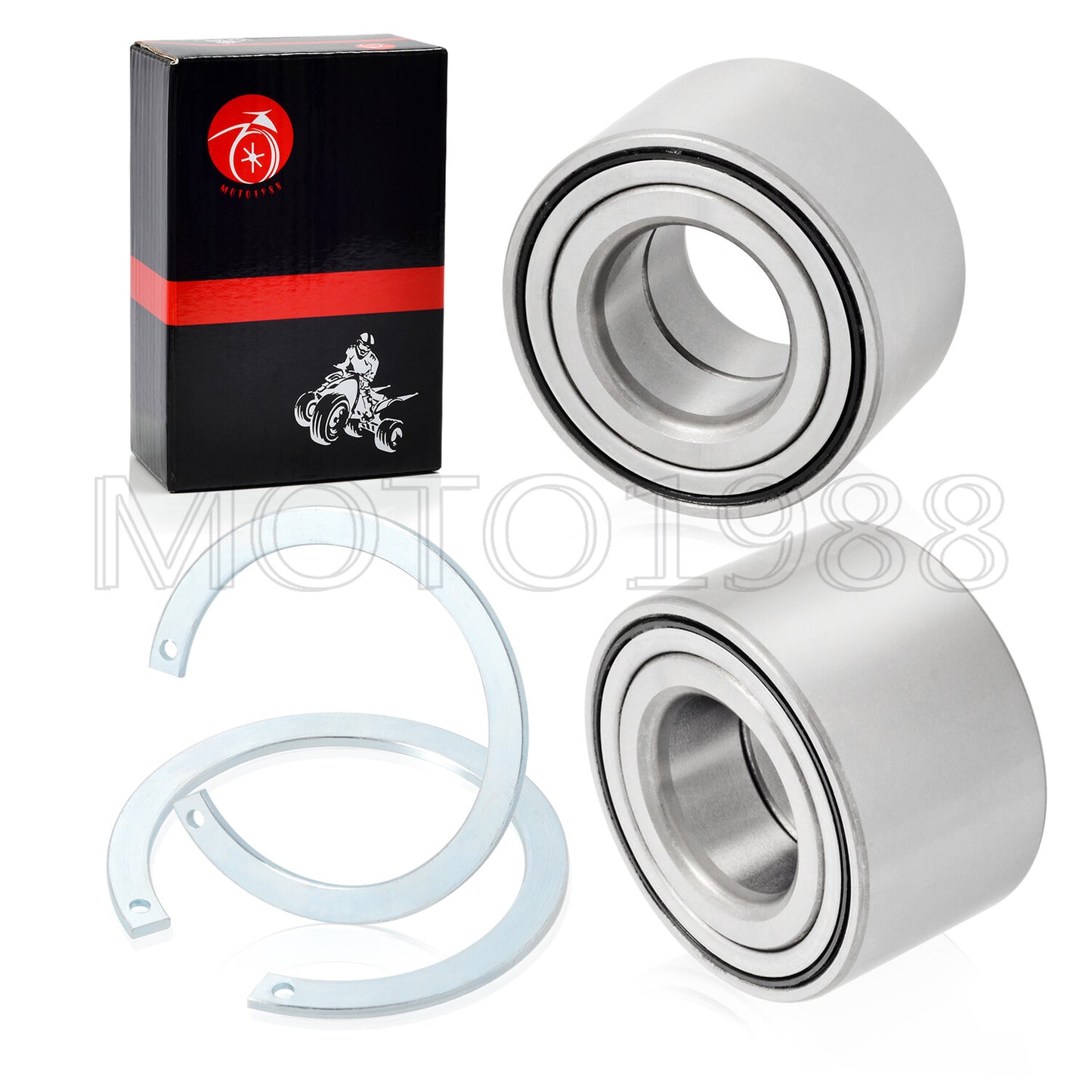 2 Front Wheel Bearing & Circlip Kit for Honda TRX420 Rancher (2014–2024)
