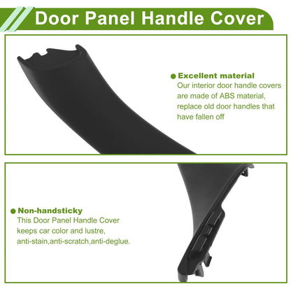 Door Panel Handle Pull Trim Cover for BMW 5 Series (2011–2016) Black