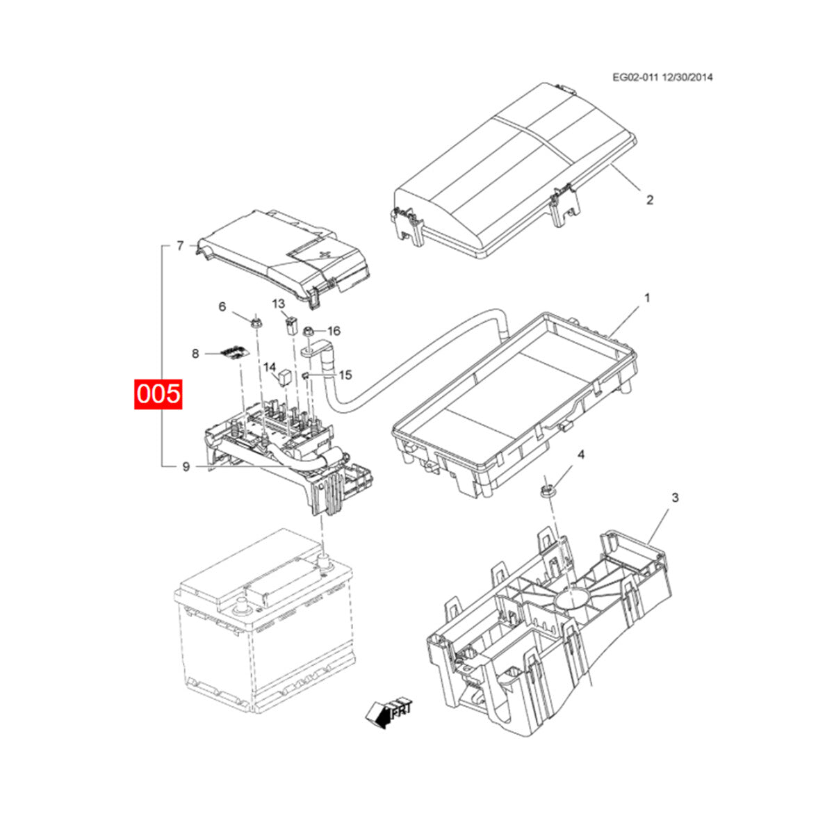 Front Compartment Block Fuse for Chevrolet Impala (2014–2018)