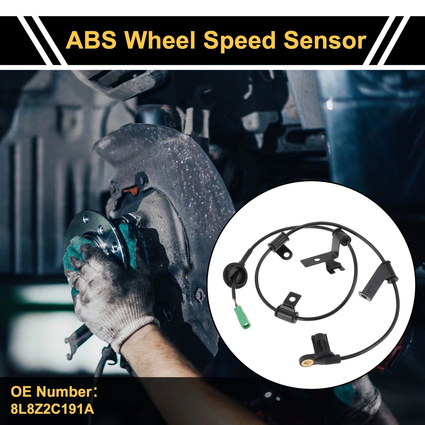 ABS Wheel Speed Sensor No. 8L8Z2C191A for Ford Escape (2005–2008) Rear Left