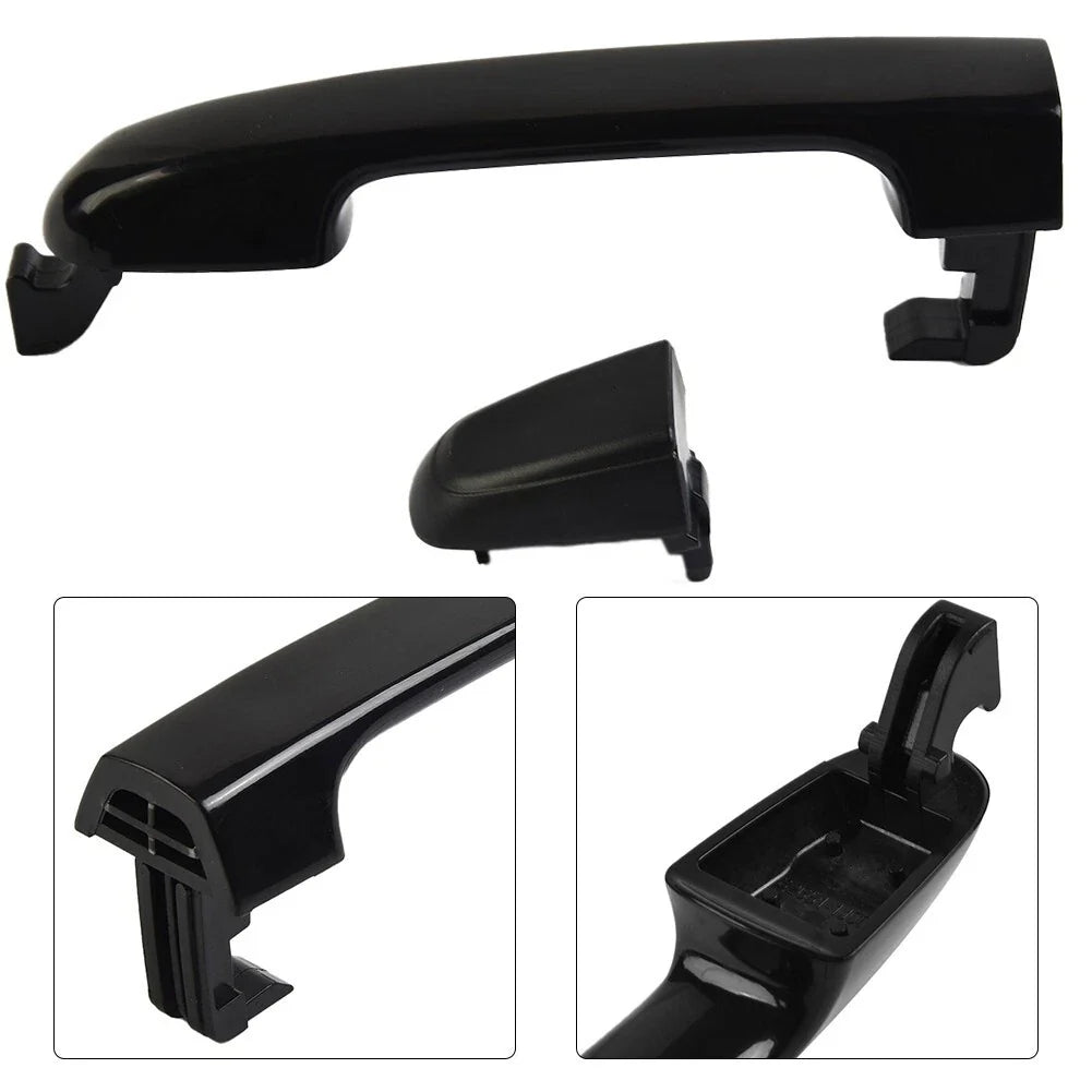Outside Door Handle 1pc Black Plastic for Car