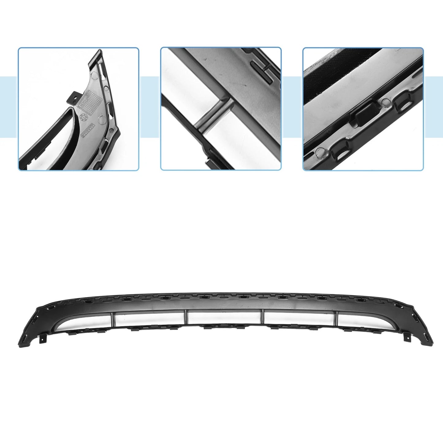 Front Lower Hood Bumper Grille for Audi Q7 (2010–2015) Black ABS Plastic