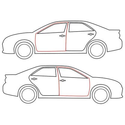 Set of 2 Front Door Weatherstrips for Nissan Datsun 120Y B210 (1974–1977)