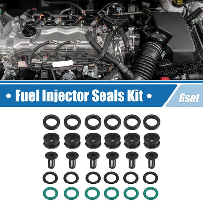 Set of 6 Fuel Injector O Ring Seals No. 06164P8EA00 for Honda Odyssey Pilot (2001–2004)