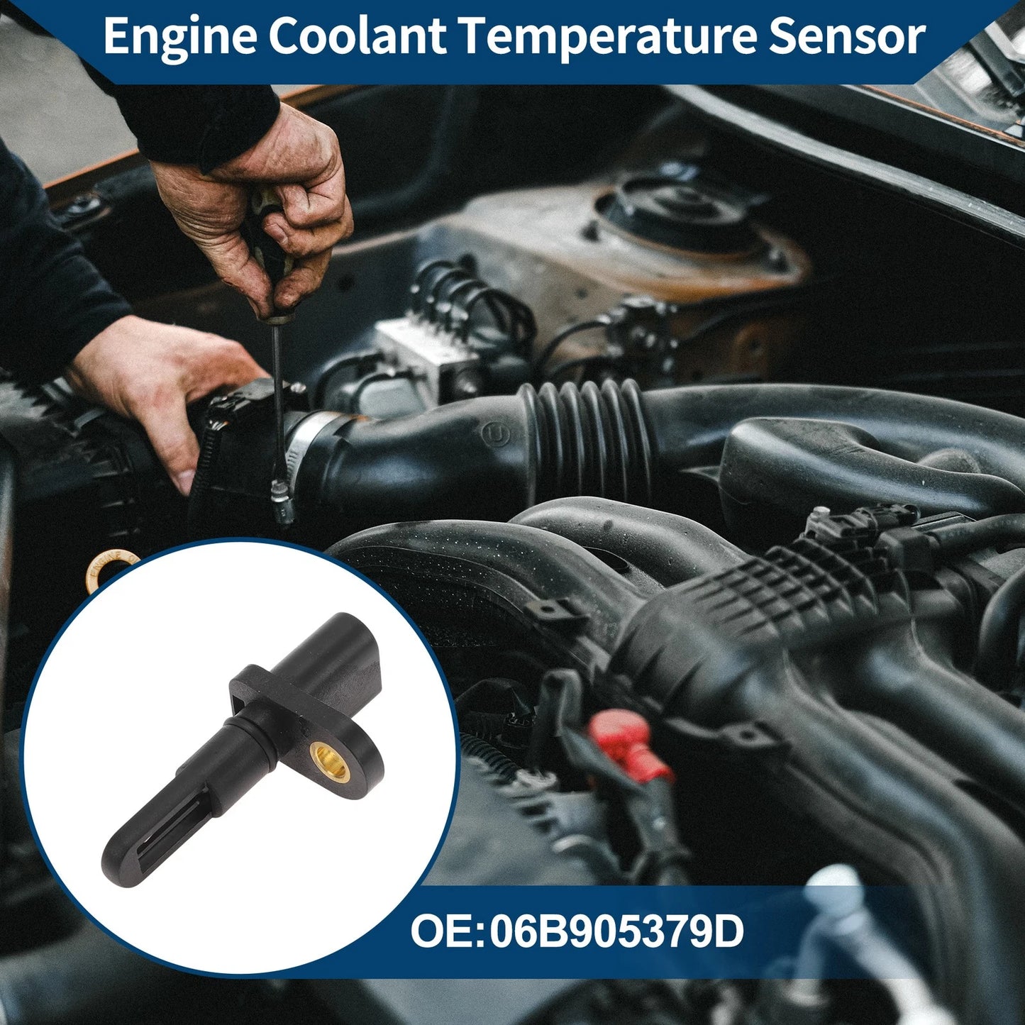 Engine Coolant Temperature Sensor for Audi VW (2000–2006) No. 06B905379D