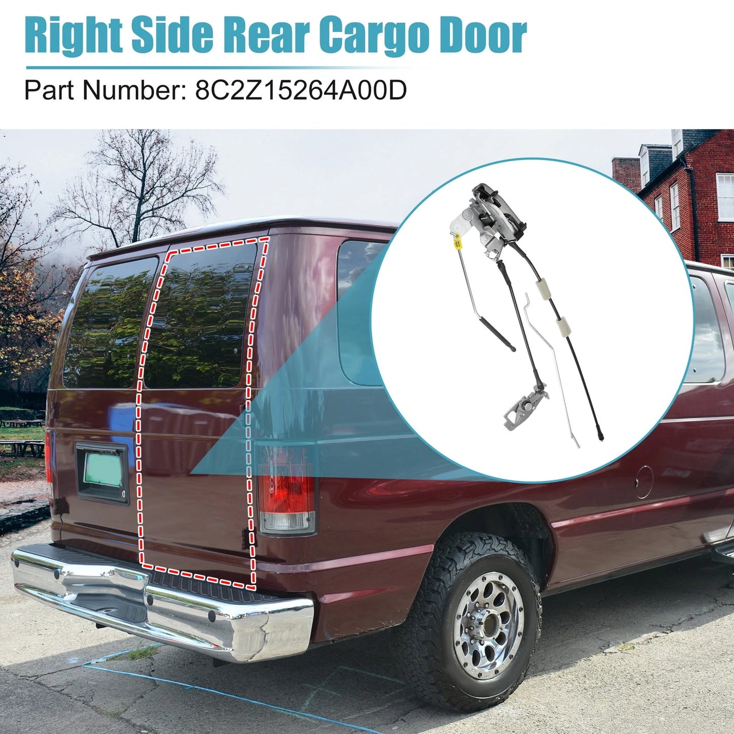 Set of 1 Door Latch Assembly for Ford E150 (2004–2014)