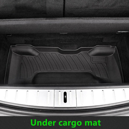 TPE Black Frunk/Trunk Cargo Liner Pad Mat for Tesla Model X (2016–2020)