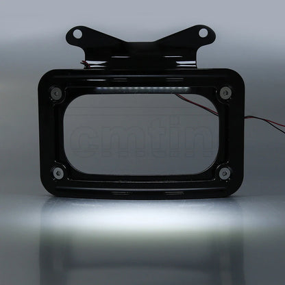 Curved License Plate Frame LED Light for Harley FLHRXS Road King (2017-2025)