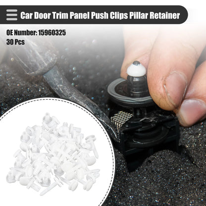 30Pcs Door Trim Panel Push Clips for Chevrolet C2500 (No. 15960325)