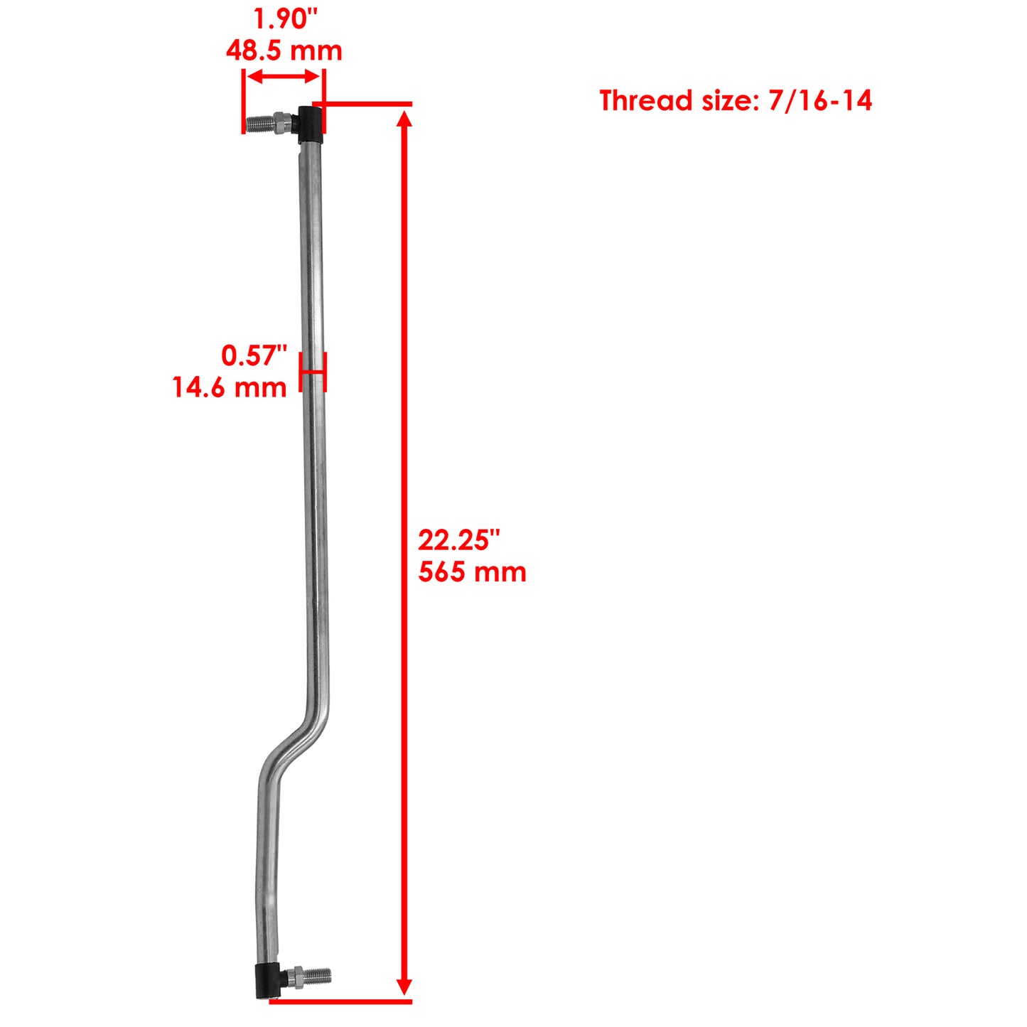 Steering Drag Link Kit Replacement for John Deere X106 X107 X116R X117R (2016–2020)