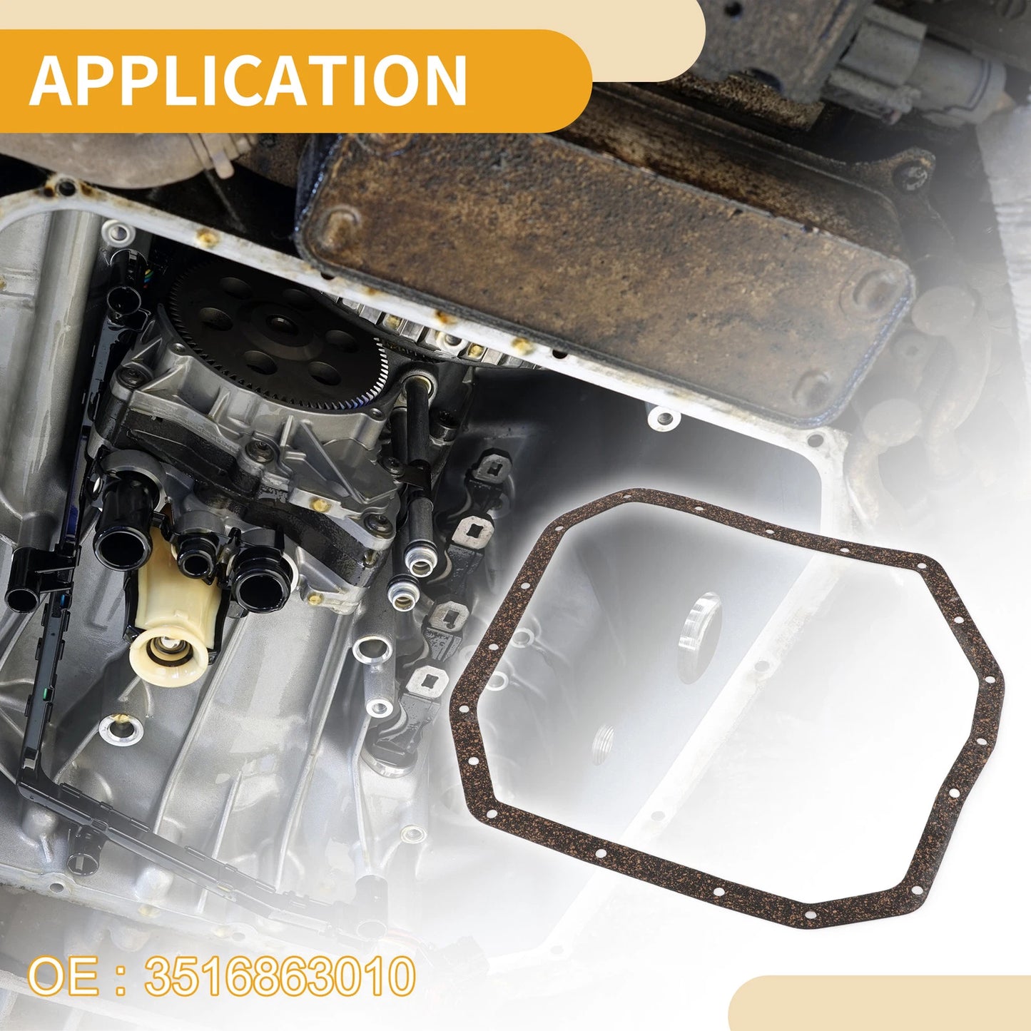 Transmission Filter Oil Pan Gasket for Toyota Alphard HV (2003–2008) No.3516863010