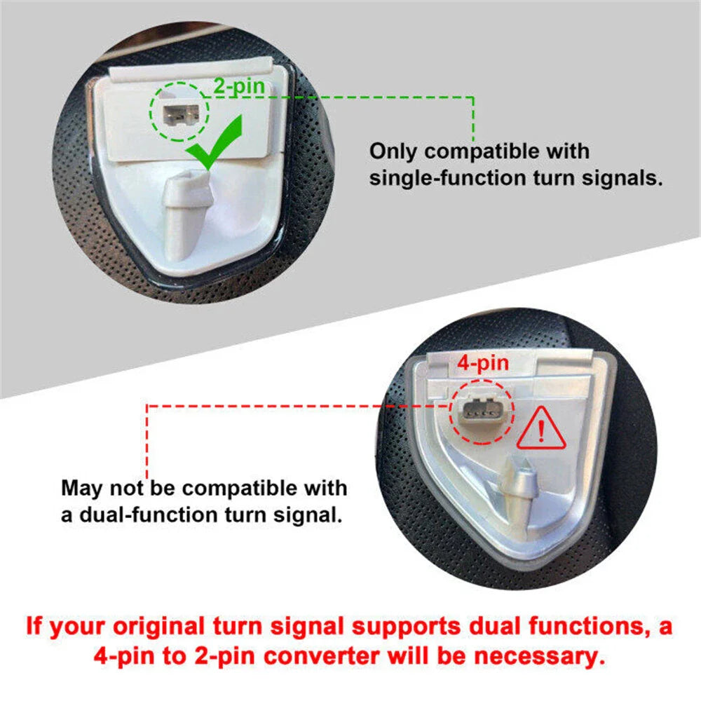 LED Side Mirror Turn Signal Light Clear Lens Amber for Dodge RAM (2009-2018)