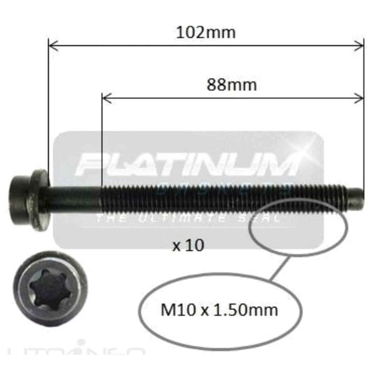 Set of 10 Engine Cylinder Head Bolts for Ford Mondeo (1995–2000)