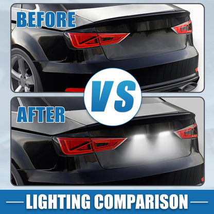 1 Pair White LED License Plate Light Assembly 34100-S0A-013 for Acura