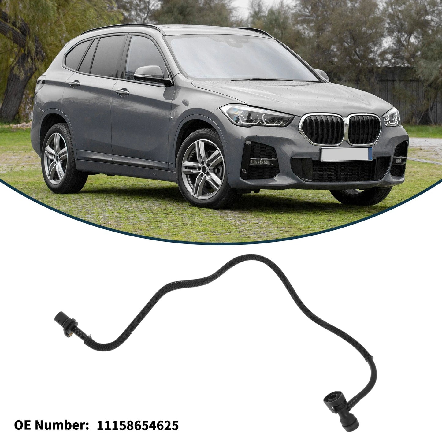 Radiator Hose for BMW X1 xDrive25Le F49 (2016–2022) No. 11158654625 Rubber