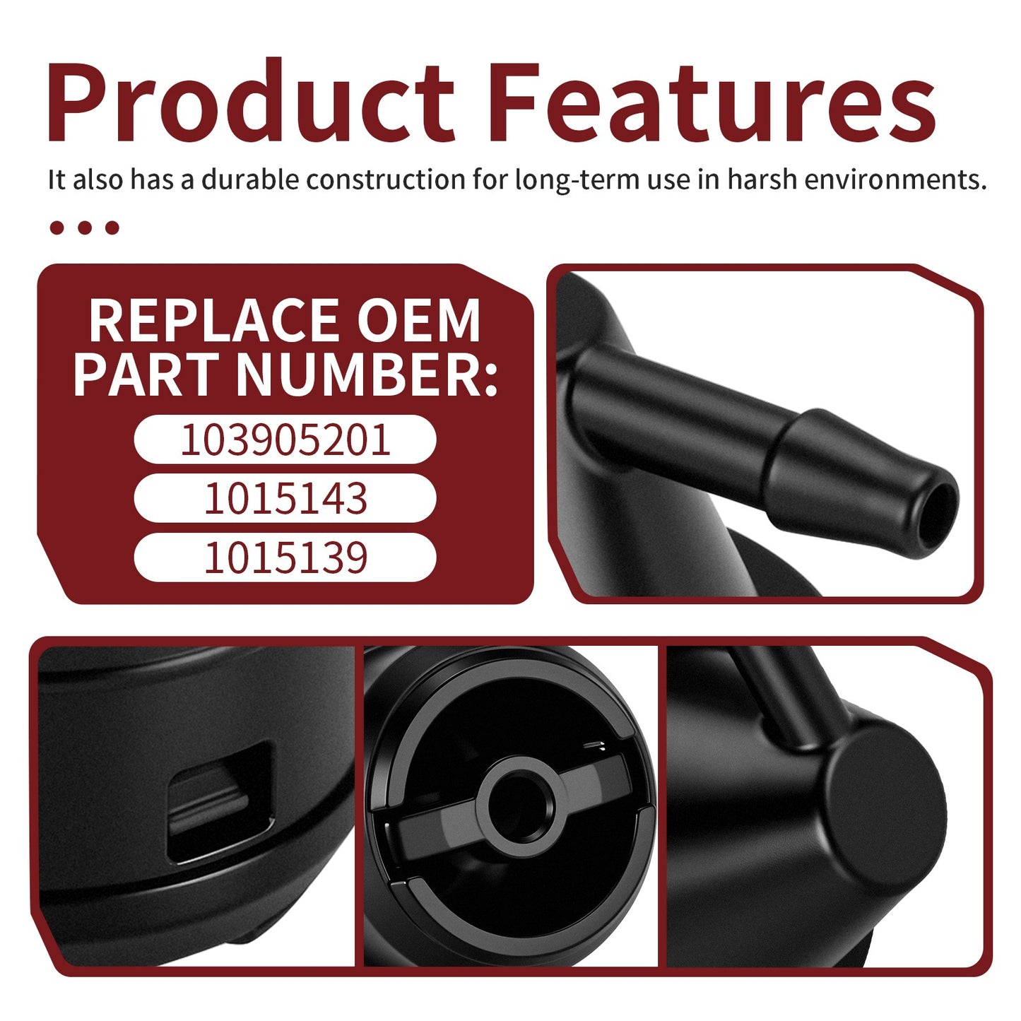 Fuel Tank Vent & Insulation Grommet for Club Car DS Precedent (1992–2015)