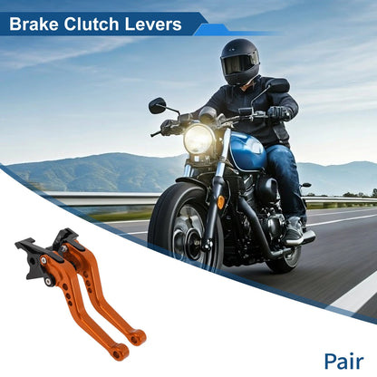 6 Position Adjustable Brake Clutch Levers for Kawasaki Z900 (2017–2024) Orange