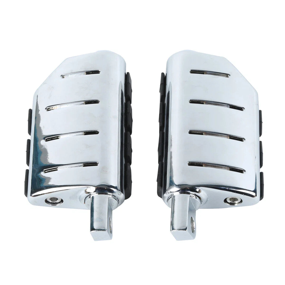 Chrome Wing Male Mount Footpegs for Harley Davidson Sportster Softail Dyna (2004-2023)