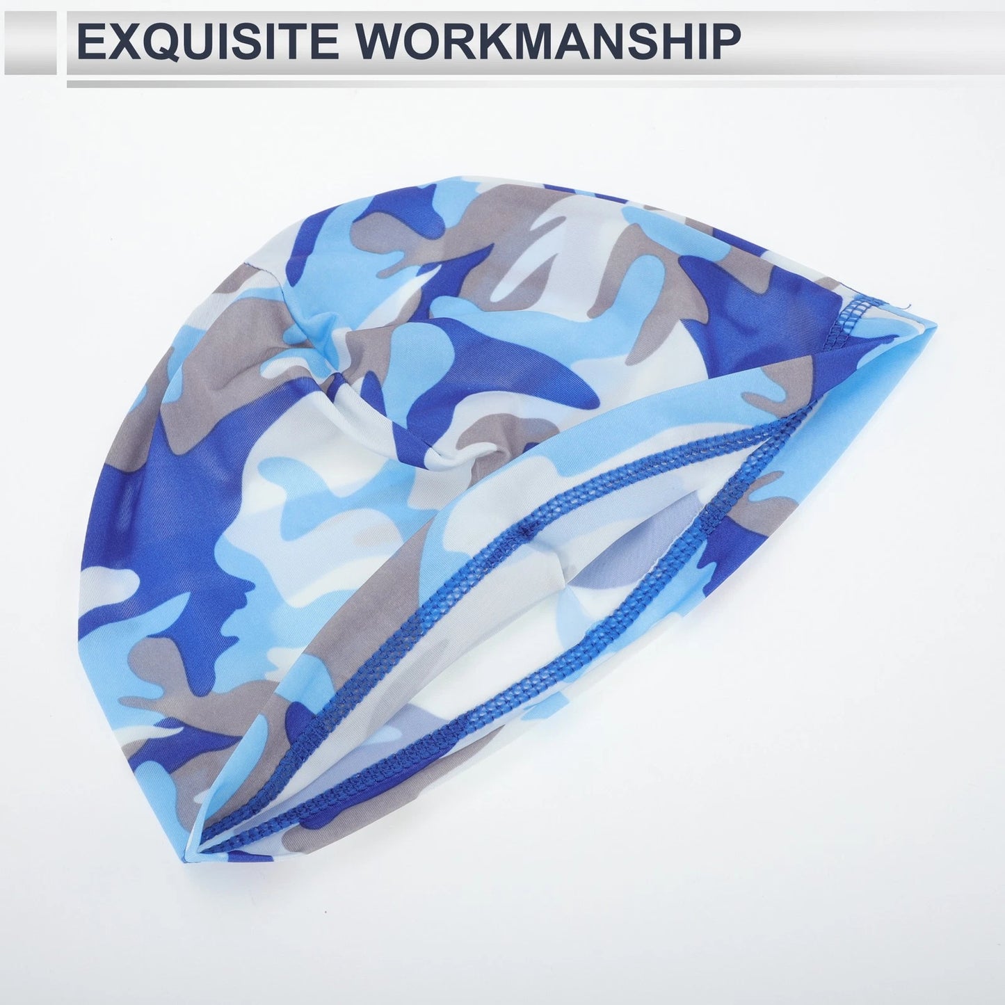 Set of 2 Sweat Wicking Cycling Hats - Light Blue 24x19cm