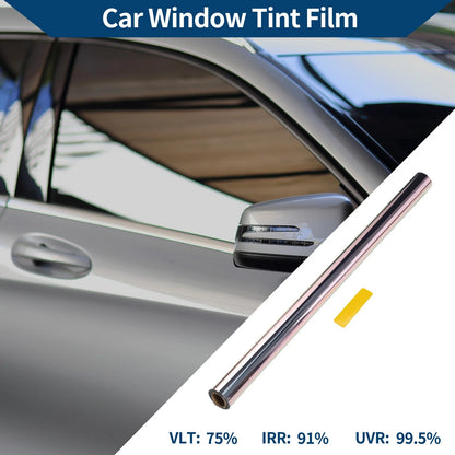 Car Window Tint Film Light Blue VLT 75% IRR 91% UVR 99.5% (9.84 ft x 29.92 in)