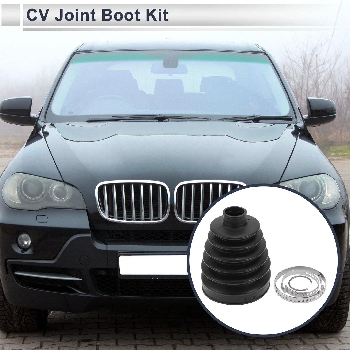 Outer CV Joint Boot Kit with Clamps for BMW X5 (2007–2013) 31607545108