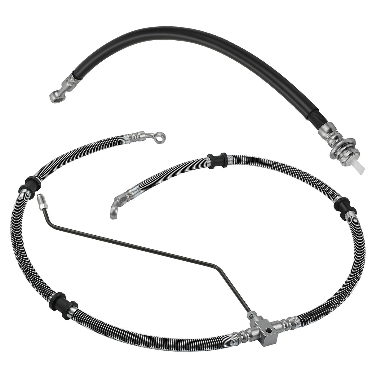 Front Brake Hose Line Pipe Kit for Yamaha Kodiak Grizzly Bruin (2003–2014)