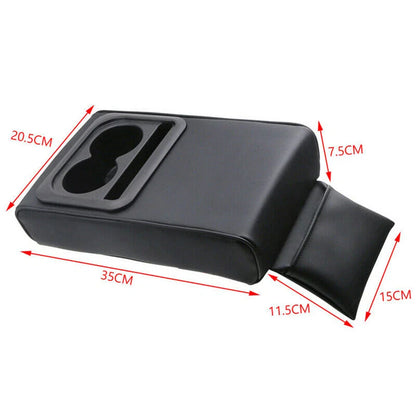 Arm Rest Cushion Pad for Car Center Console - PU Leather (Fits Various Models)