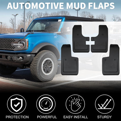Mud Flaps Kit for Ford Bronco (2021–2025) 2/4-Door Splash Guards