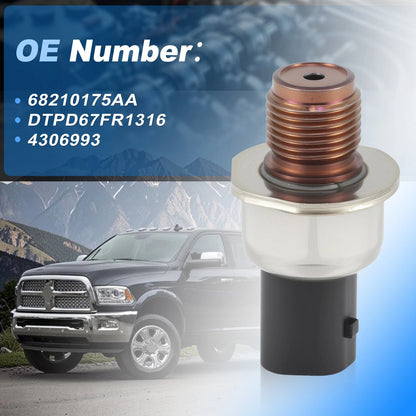 Fuel Rail Pressure Sensor 68210175AA for Dodge Ram 2500 3500 4500 (2013–2016)