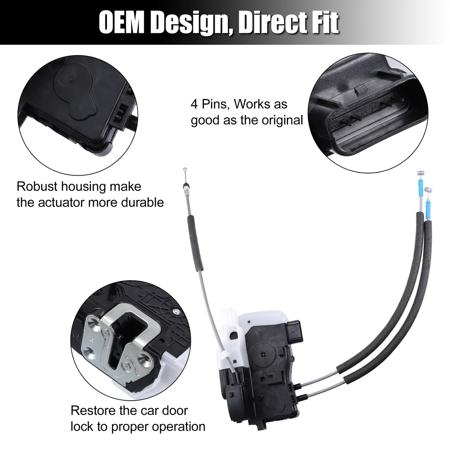 Rear Right Door Latch Lock Actuator for Hyundai Tucson (2011-2015)