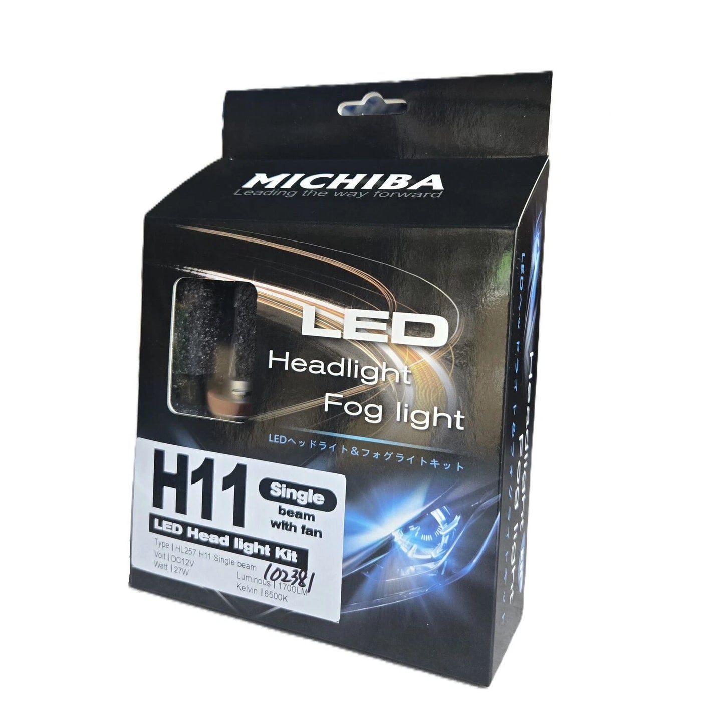 2X H11 LED Headlight Bulbs for Vehicles (12V, 1700LM, 6500K)