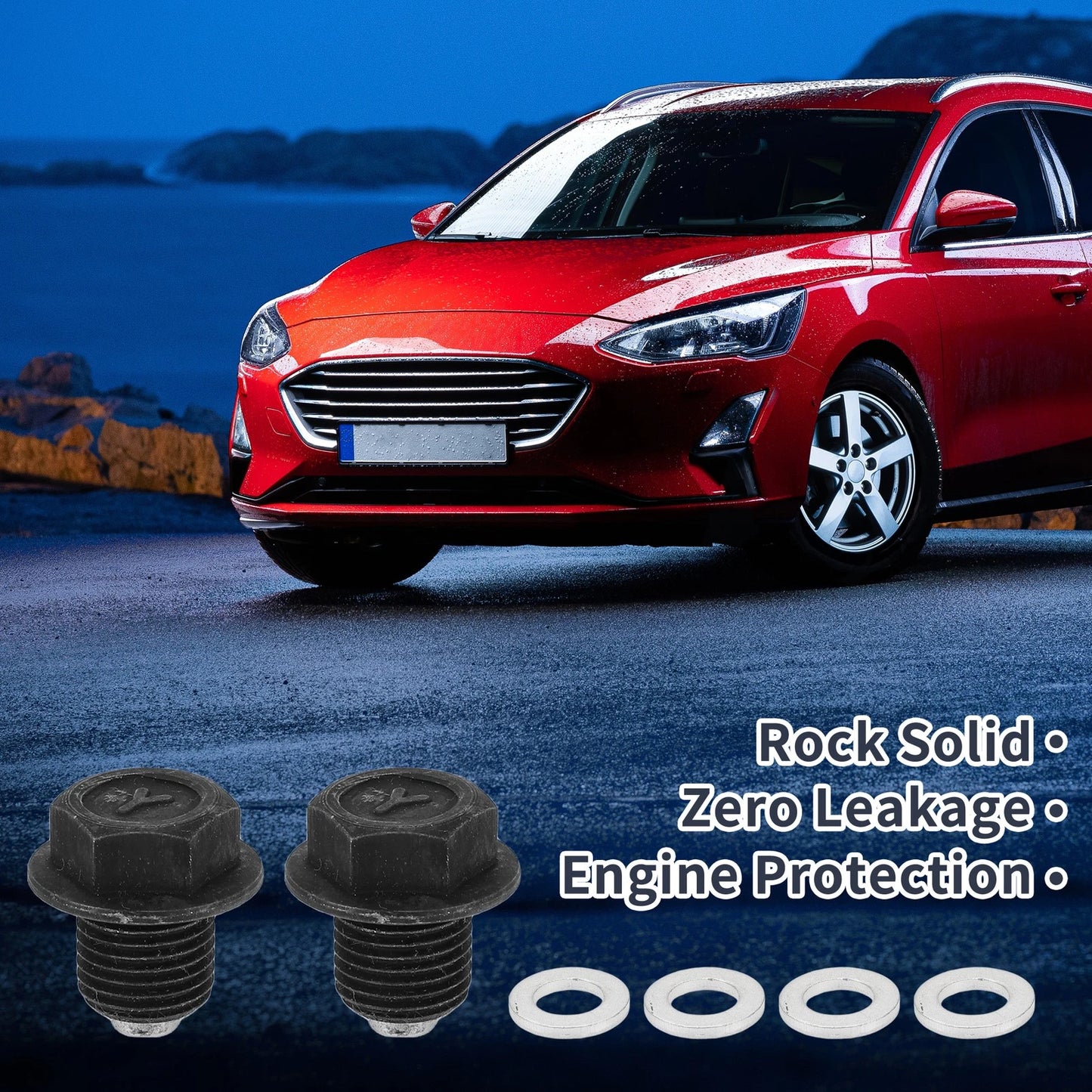 Set of 1 M10x1 Engine Oil Drain Plug with Gasket for Car Motorcycle Boat