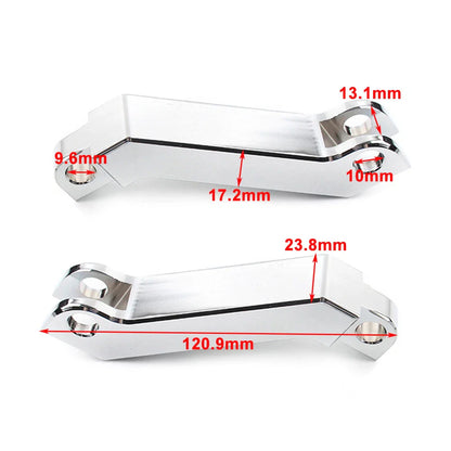 Black Cut Male Mount Foot Peg Extensions for Harley Sportster Softail Road King (2004-2023)