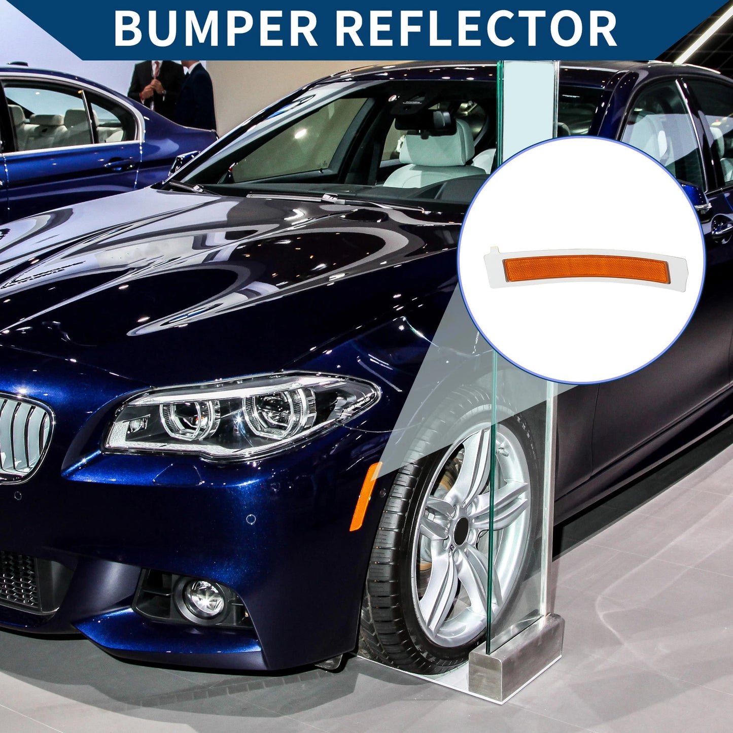 Bumper Reflector No. 63147199627 for BMW 550i GT (2010–2015) 1 Pcs Front Left
