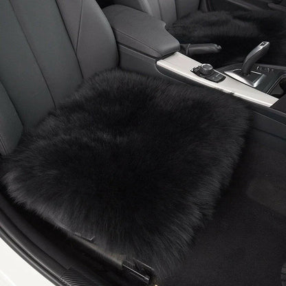 Genuine Sheepskin Black Car Seat Cover Cushion