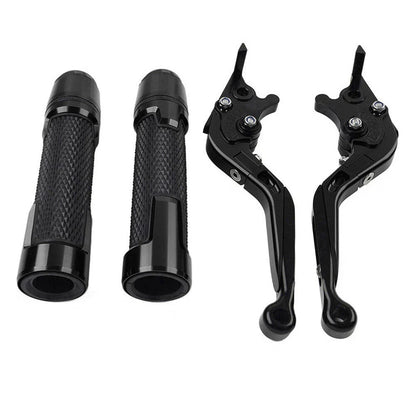 Black Extendable Brake Clutch Lever Grip Set for Yamaha YZF R1 R6