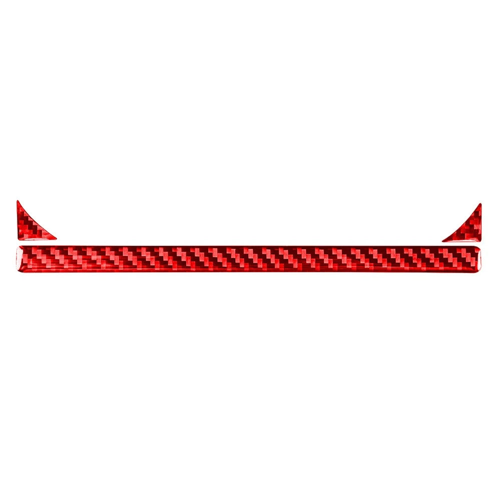 Red Carbon Fiber Cup Holder Panel Trim for Toyota Tundra (2014–2021)