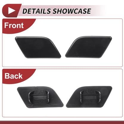 Pair Front Left & Right Washer Nozzle Cover Caps for BMW X1 Unpainted