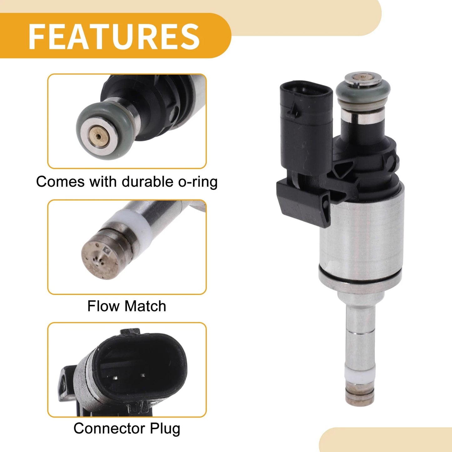 1 Pc Fuel Injector No.0261500374/04E906036T for Audi A4 (2016–2024)