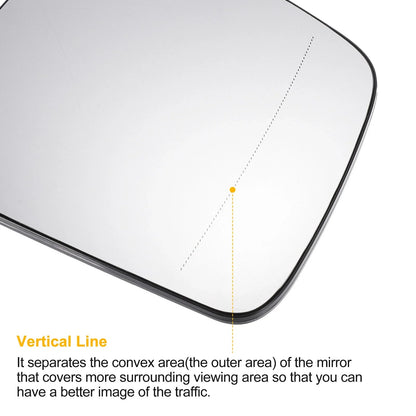 Left Right White Mirror Glass w/ Back Heated for Jeep Dodge (2014-2019)