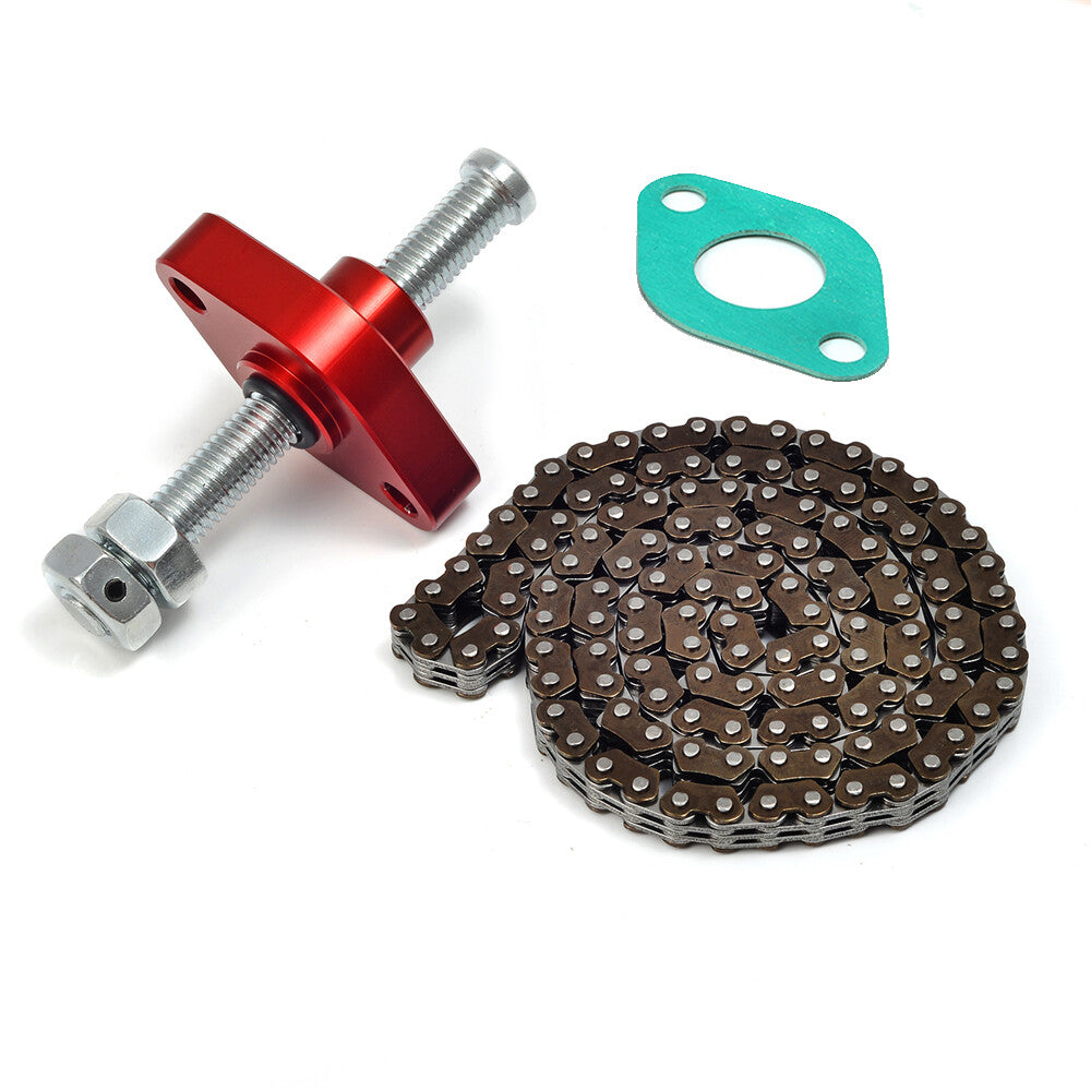 Cam Timing Chain & CNC Manual Tensioner for Suzuki Quadsport LTZ400 (2003–2014)