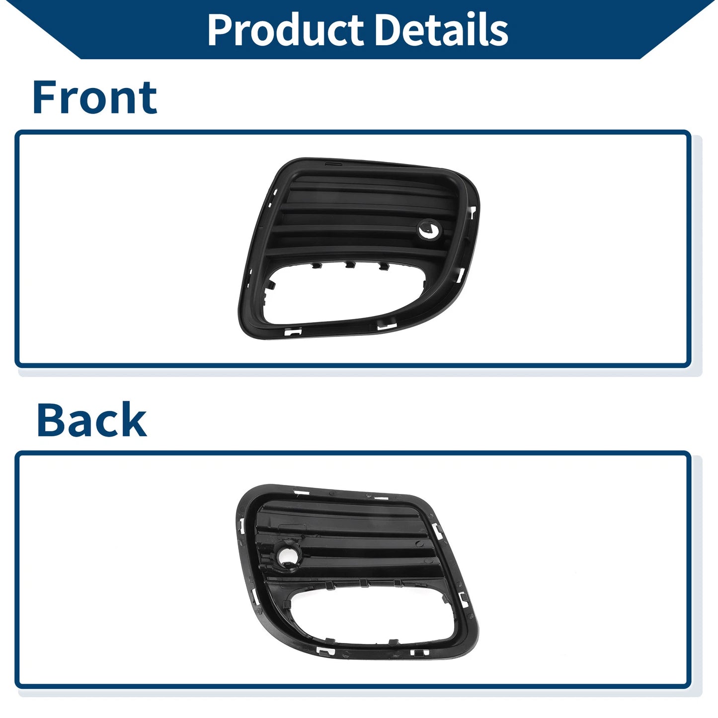 1 Pc Rear Right Fog Light Grill for Mini R56 (2005-2015) Black