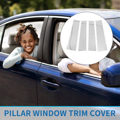 Set of 4 Door Pillar Window Trim for Toyota Tundra (2022–2023) Chrome