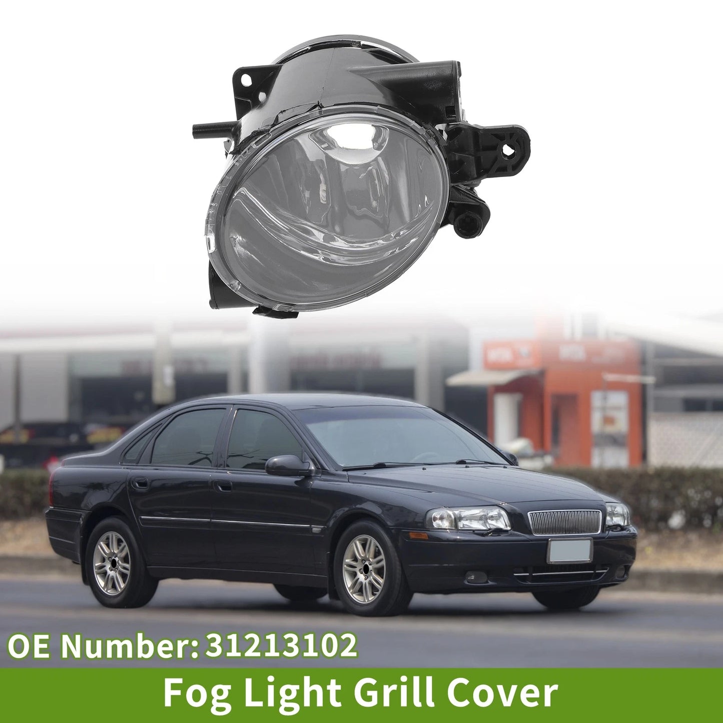 1 Pc Fog Light Grill for Volvo S80 (2007–2013) No. 31213102 Clear