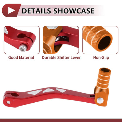 Folding Gear Shifter Lever for Yamaha TTR 50cc (2006–2023) - Red/Orange