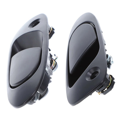 Set of 2 Door Handle Outer Black for Honda Civic (1991–1995)