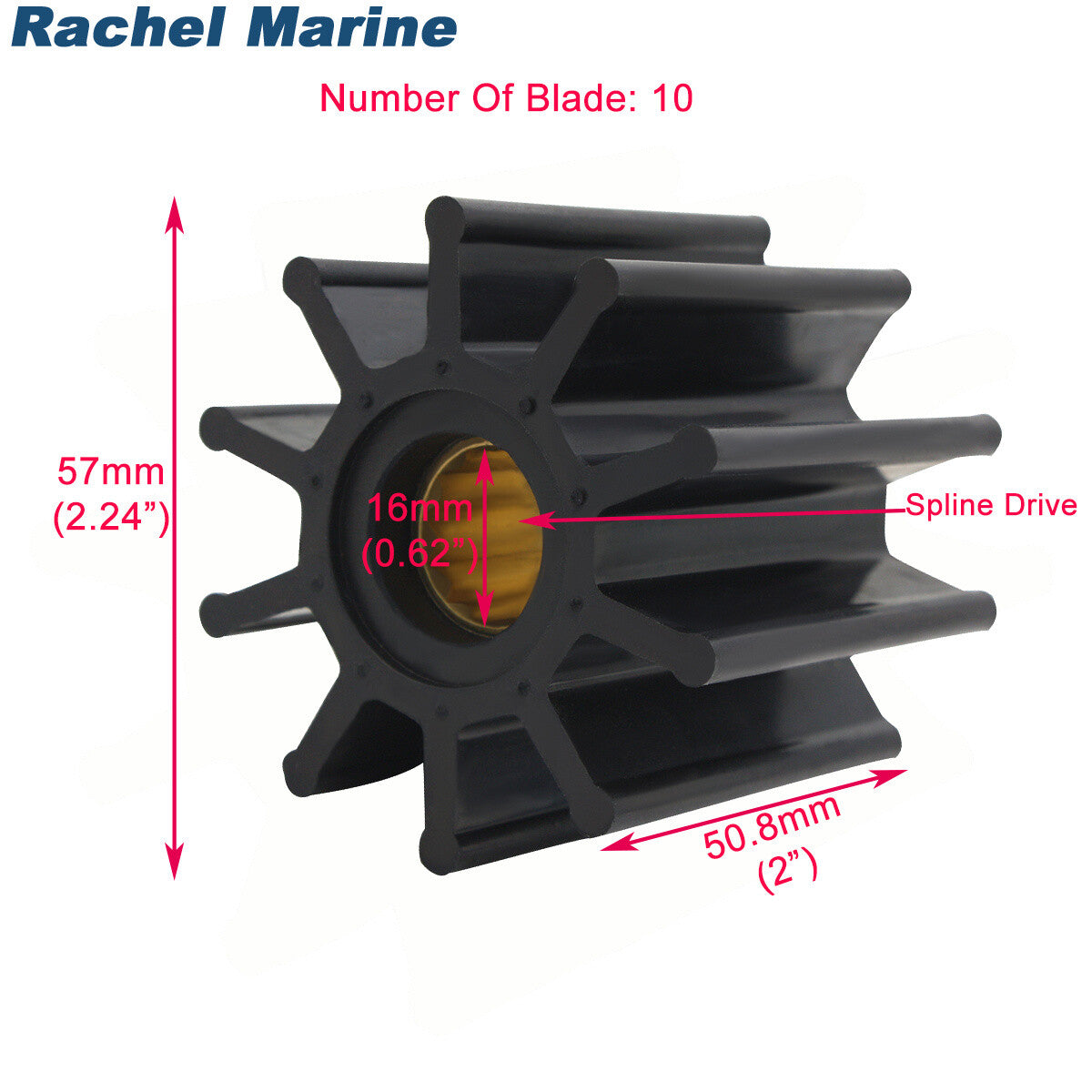 Flexible Impeller Kit for Jabsco Inboard Engine (Various Models)