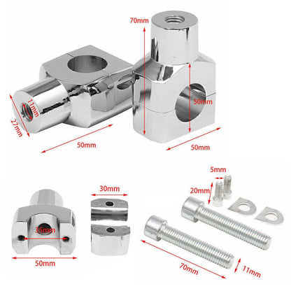 1" Motorcycle Handlebar Risers Clamp Mounts for Harley Fatboy
