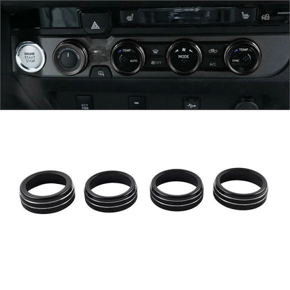 AC Climate Control Knob Trim for Toyota Tacoma (2016-2023) Black