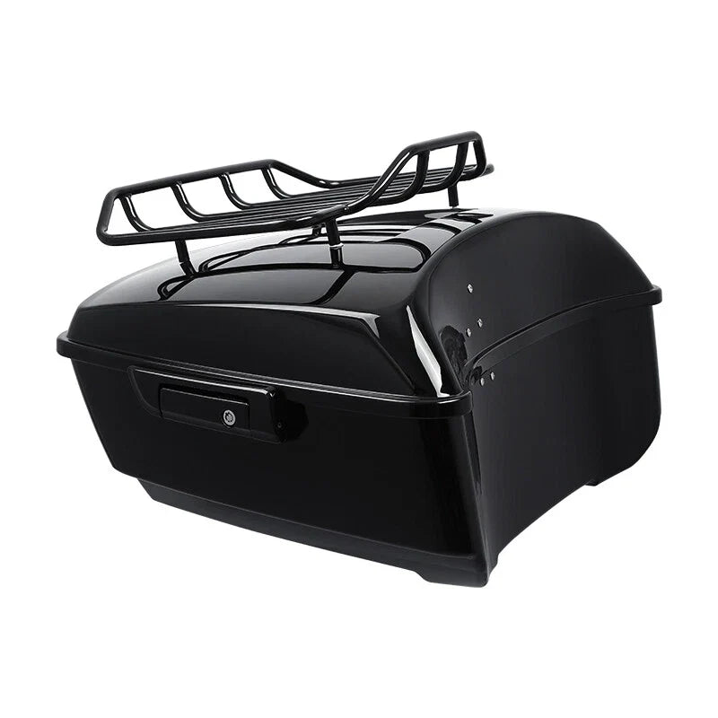 Black King Trunk Luggage Rack Solo Mount for Harley Touring (2014-2025)